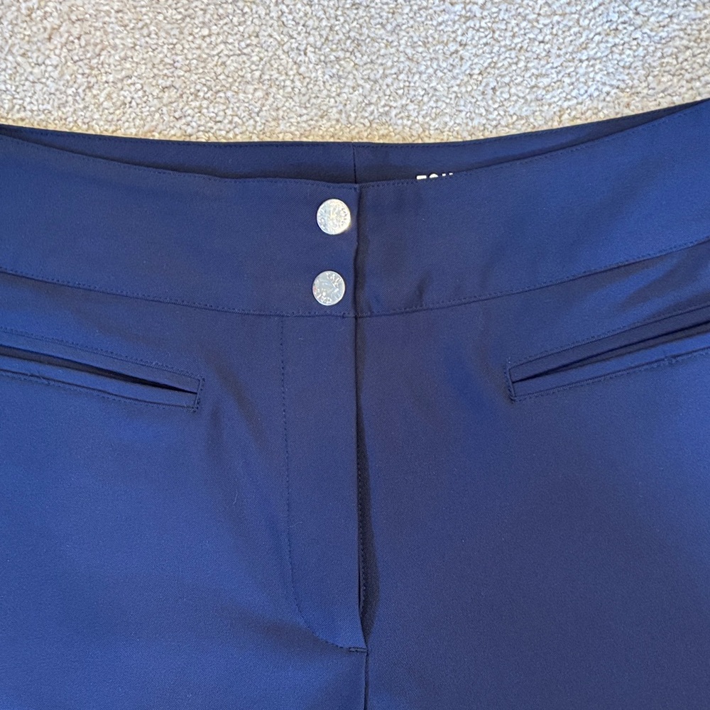 Tail Women's Dark Blue Capris with Button Accents - Picture 2 of 9